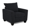 Fauteuil personnalisable Roll de Sofa Lab de 40 po fabriqué au Canada en tissu - Teddy Raven