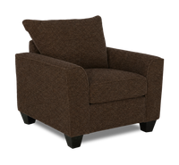 Fauteuil personnalisable Roll de Sofa Lab de 40 po fabriqué au Canada en tissu - Teddy Walnut