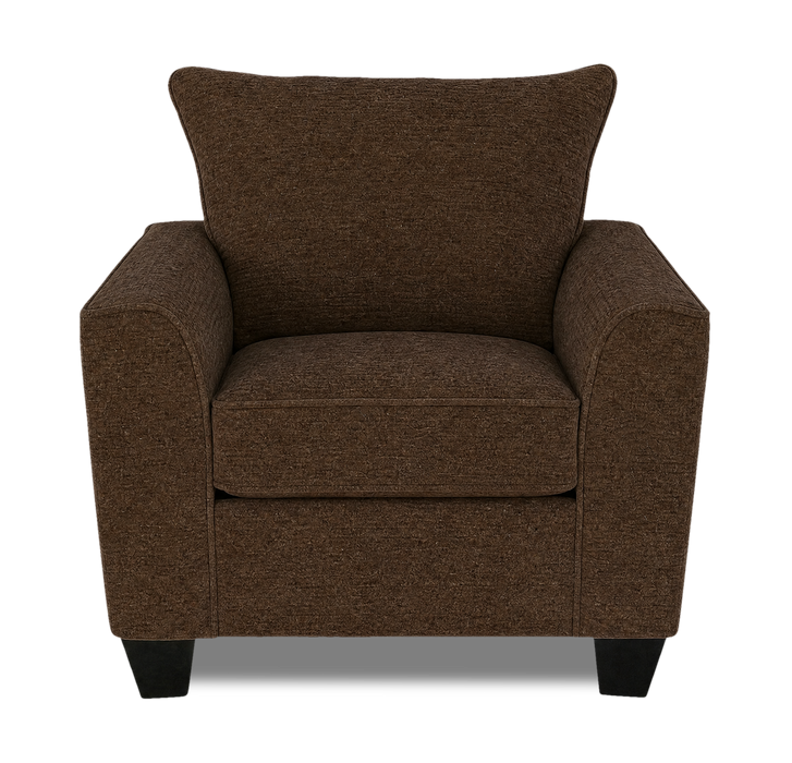 Fauteuil personnalisable Roll de Sofa Lab de 40 po fabriqué au Canada en tissu - Teddy Walnut