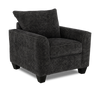 Fauteuil personnalisable Roll de Sofa Lab de 40 po fabriqué au Canada en tissu - Plush Charcoal