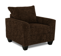 Fauteuil personnalisable Roll de Sofa Lab de 40 po fabriqué au Canada en tissu - Plush Chocolate