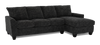 Made in Canada Customizable Sofa Lab Arc Right-Facing Fabric Sofa Chaise  – Plush Charcoal | Sofa avec fauteuil long de droite personnalisable Arc de Sofa Lab fabriqué au Canada en tissu - Plush Charcoal
