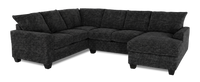  Sofa sectionnel de droite 3 pièces avec fauteuil long personnalisable Arc de Sofa Lab fabriqué au Canada en tissu - Plush Charcoal