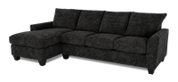 Sofa-lit sectionnel de gauche personnalisable Arc de Sofa Lab fabriqué au Canada en tissu - Plush Charcoal