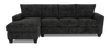 Made in Canada Customizable Sofa Lab Arc Fabric Left-Facing Sofabed Sectional - Plush Charcoal | Sofa-lit sectionnel de gauche personnalisable Arc de Sofa Lab fabriqué au Canada en tissu - Plush Charcoal