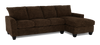 Sofa avec fauteuil long de droite personnalisable Arc de Sofa Lab fabriqué au Canada en tissu - Plush Chocolate