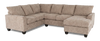 Sofa sectionnel de droite 3 pièces avec fauteuil long personnalisable Arc de Sofa Lab fabriqué au Canada en tissu - Chenille Praline