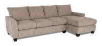 Sofa-lit sectionnel de droite personnalisable Arc de Sofa Lab fabriqué au Canada en tissu - Chenille Praline