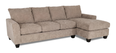 Made in Canada Customizable Sofa Lab Arc Fabric Right-Facing Sofabed Sectional - Chenille Praline | Sofa-lit sectionnel de droite personnalisable Arc de Sofa Lab fabriqué au Canada en tissu - Chenille Praline