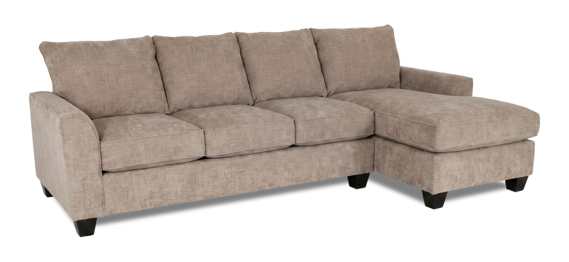 Sofa-lit sectionnel de droite personnalisable Arc de Sofa Lab fabriqué au Canada en tissu - Chenille Praline