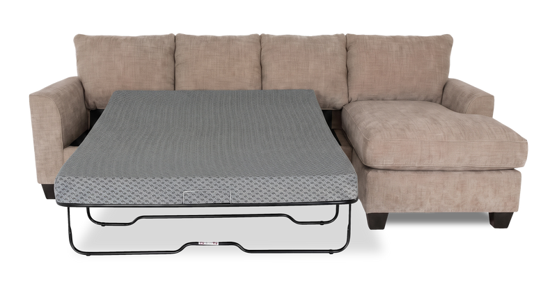 Sofa-lit sectionnel de droite personnalisable Arc de Sofa Lab fabriqué au Canada en tissu - Chenille Praline
