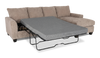 Made in Canada Customizable Sofa Lab Arc Fabric Right-Facing Sofabed Sectional - Chenille Praline | Sofa-lit sectionnel de droite personnalisable Arc de Sofa Lab fabriqué au Canada en tissu - Chenille Praline