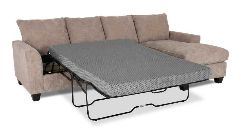 Sofa-lit sectionnel de droite personnalisable Arc de Sofa Lab fabriqué au Canada en tissu - Chenille Praline