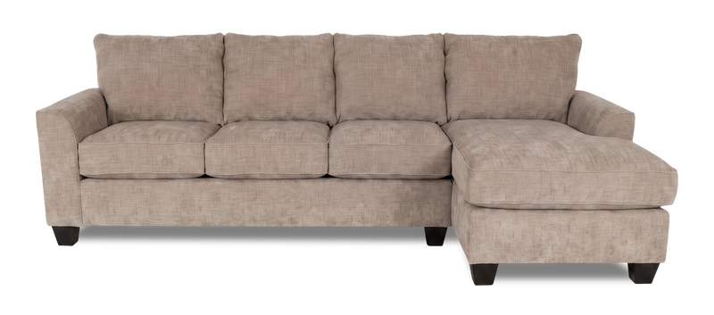 Sofa-lit sectionnel de droite personnalisable Arc de Sofa Lab fabriqué au Canada en tissu - Chenille Praline