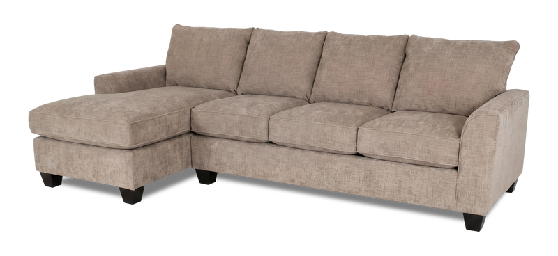 Sofa-lit sectionnel de gauche personnalisable Arc de Sofa Lab fabriqué au Canada en tissu - Chenille Praline