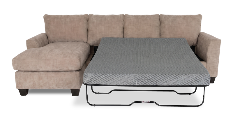 Sofa-lit sectionnel de gauche personnalisable Arc de Sofa Lab fabriqué au Canada en tissu - Chenille Praline