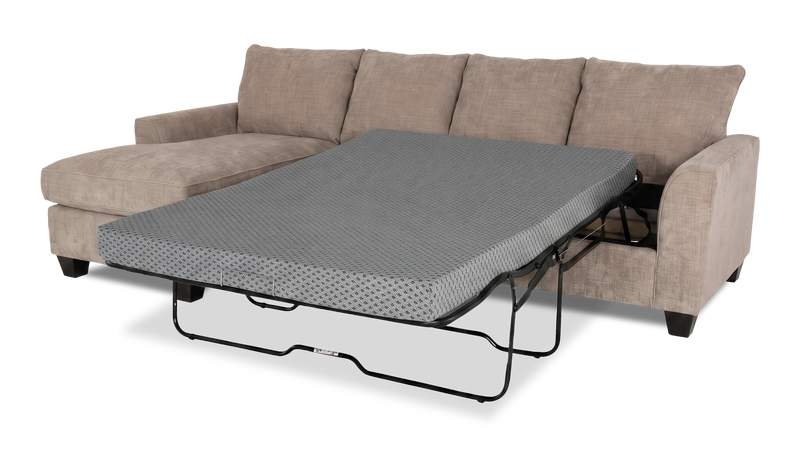 Sofa-lit sectionnel de gauche personnalisable Arc de Sofa Lab fabriqué au Canada en tissu - Chenille Praline