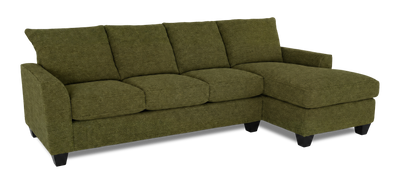Made in Canada Customizable Sofa Lab Arc Fabric Right-Facing Sofabed Sectional - Chenille Moss | Sofa-lit sectionnel de droite personnalisable Arc de Sofa Lab fabriqué au Canada en tissu - Chenille Moss