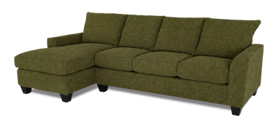 Made in Canada Customizable Sofa Lab Arc Fabric Left-Facing Sofabed Sectional - Chenille Moss | Sofa-lit sectionnel de gauche personnalisable Arc de Sofa Lab fabriqué au Canada en tissu - Chenille Moss