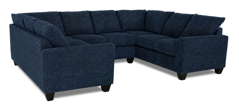 Sofa sectionnel en U personnalisable Arc de Sofa Lab fabriqué au Canada en tissu - Chenille Pacific