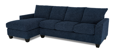 Made in Canada Customizable Sofa Lab Arc Fabric Left-Facing Sofabed Sectional - Chenille Pacific | Sofa-lit sectionnel de gauche personnalisable Arc de Sofa Lab fabriqué au Canada en tissu - Chenille Pacific