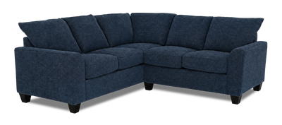 Made in Canada Customizable Sofa Lab Arc 2-Piece Fabric Sectional - Chenille Pacific | Sofa sectionnel 2 pièces personnalisable Arc de Sofa Lab fabriqué au Canada en tissu - Chenille Pacific