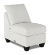 Fauteuil sans accoudoirs personnalisable Curve de Sofa Lab de 24 po fabriqué au Canada en tissu  - Teddy Snow