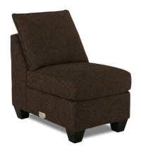  Fauteuil sans accoudoirs personnalisable Curve de Sofa Lab de 24 po fabriqué au Canada en tissu  - Teddy Walnut