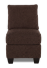 Made in Canada Customizable Sofa Lab Arc 46" Fabric Armless Chair – Teddy Walnut | Fauteuil sans accoudoirs personnalisable Curve de Sofa Lab de 24 po fabriqué au Canada en tissu  - Teddy Walnut