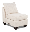 Fauteuil sans accoudoirs personnalisable Curve de Sofa Lab de 24 po fabriqué au Canada en tissu  - Chenille White
