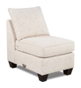Made in Canada Customizable Sofa Lab Arc 46" Fabric Armless Chair – Chenille White | Fauteuil sans accoudoirs personnalisable Curve de Sofa Lab de 24 po fabriqué au Canada en tissu  - Chenille White