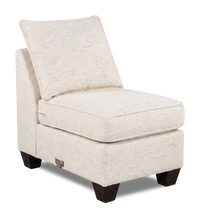  Fauteuil sans accoudoirs personnalisable Curve de Sofa Lab de 24 po fabriqué au Canada en tissu  - Chenille White