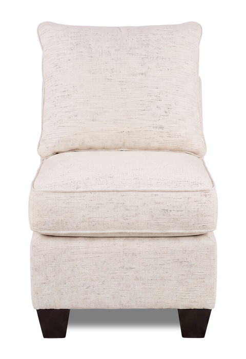 Fauteuil sans accoudoirs personnalisable Curve de Sofa Lab de 24 po fabriqué au Canada en tissu  - Chenille White