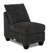 Fauteuil sans accoudoirs personnalisable Curve de Sofa Lab de 24 po fabriqué au Canada en tissu  - Plush Charcoal 