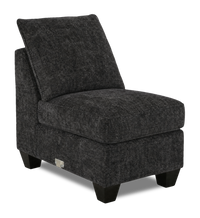  Fauteuil sans accoudoirs personnalisable Curve de Sofa Lab de 24 po fabriqué au Canada en tissu  - Plush Charcoal