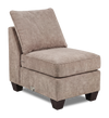 Fauteuil sans accoudoirs personnalisable Curve de Sofa Lab de 24 po fabriqué au Canada en tissu  - Chenille Praline