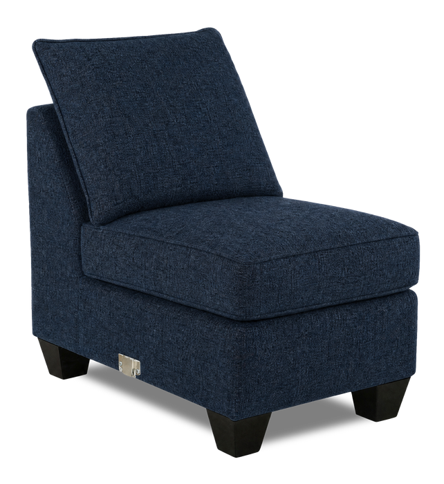 Fauteuil sans accoudoirs personnalisable Curve de Sofa Lab de 24 po fabriqué au Canada en tissu  - Chenille Pacific