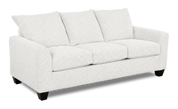 Sofa-lits personnalisable Arc de Sofa Lab de 38 po fabriqué au Canada en tissu - Teddy Snow