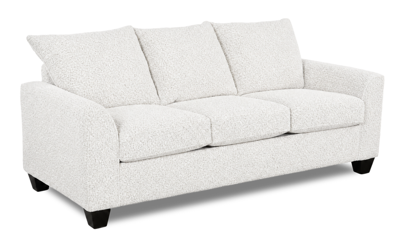 Sofa-lits personnalisable Arc de Sofa Lab de 38 po fabriqué au Canada en tissu - Teddy Snow