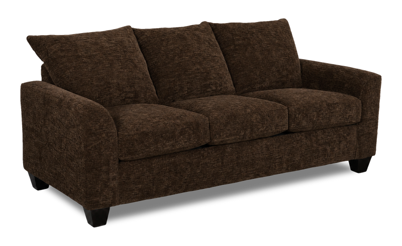 Sofa-lits personnalisable Arc de Sofa Lab de 38 po fabriqué au Canada en tissu - Plush Chocolate