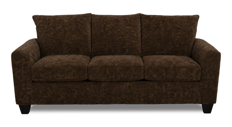 Sofa-lits personnalisable Arc de Sofa Lab de 38 po fabriqué au Canada en tissu - Plush Chocolate