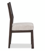 Arden Dining Chair with Cushion Fabric Seat, Wood - Espresso Brown/Beige  | Chaise de salle à manger Arden en bois avec siège rembourré en tissu - brun espresso et beige