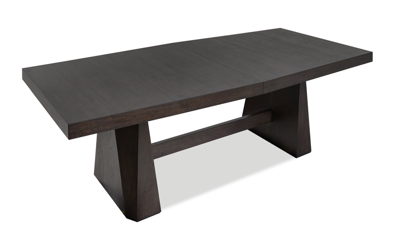 Table de salle à manger Arden avec rallonge de 84 po à 108 po (L) et base à tréteaux - brun espresso