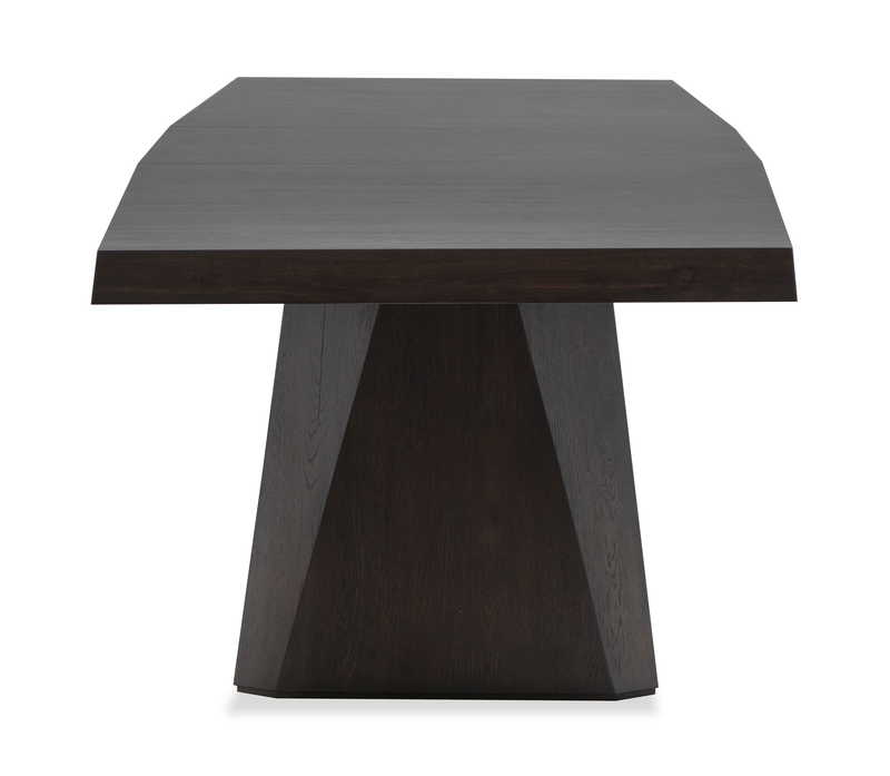 Table de salle à manger Arden avec rallonge de 84 po à 108 po (L) et base à tréteaux - brun espresso