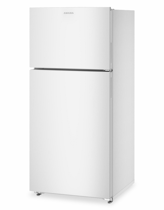 Réfrigérateur Amana large de 14 pi3 et de 28 po à congélateur supérieur avec grand bac à légumes - blanc - ARTX2314TW