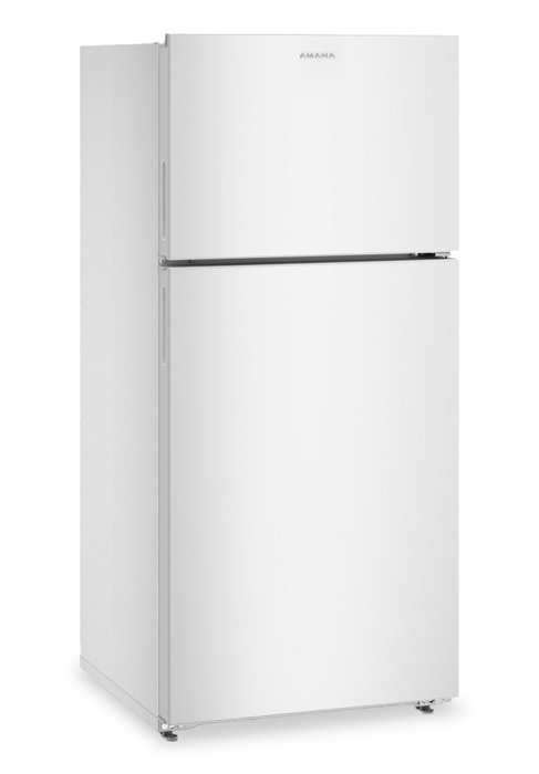 Réfrigérateur Amana large de 14 pi3 et de 28 po à congélateur supérieur avec grand bac à légumes - blanc - ARTX2314TW