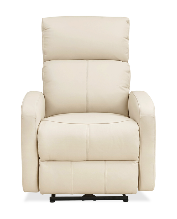 Fauteuil à inclinaison électrique Asher de 31.5 po en cuir véritable - beige