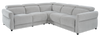 Sofa sectionnel à inclinaison électrique Aspen de Cindy Crawford Home 3 pièces avec appuie-têtes électriques et port USB - argenté