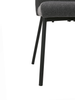 Atlas Dining Chair with Cushion Fabric Seat & Back, Metal – Grey | Chaise de salle à manger Atlas en métal avec coussin de siège et de dossier en tissu - grise