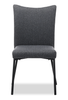 Atlas Dining Chair with Cushion Fabric Seat & Back, Metal – Grey | Chaise de salle à manger Atlas en métal avec coussin de siège et de dossier en tissu - grise